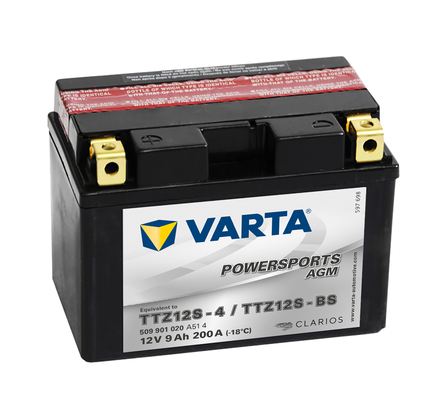 VARTA POWERSTART AGM Motorradbatterie 509 901 020 